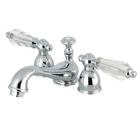 Kingston Brass KS3951WLL Wilshire Mini-Widespread Bathroom Faucet W/Brass Pop-Up, Chrm KS3951WLL